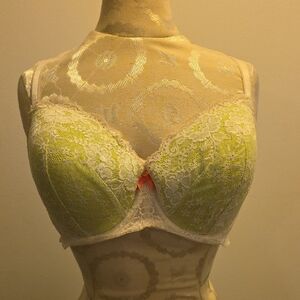 Victoria's Secret Lace Bra in Green and Pink